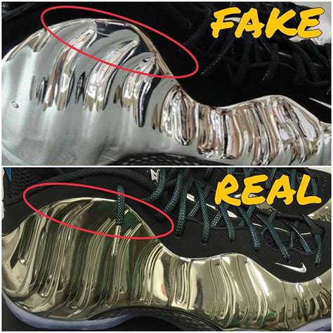 how to spot fake nike foamposite|nike chrome foamposite knockoff.